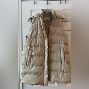 Women's beige Puffer Vest
